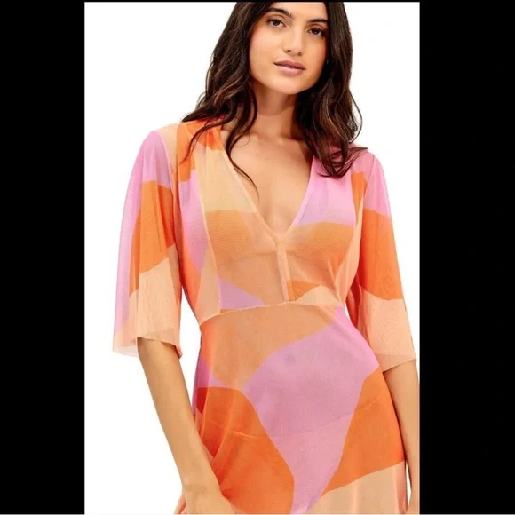 NWT VIX - MALIA SHORT CAFTAN - MARTINICA - SIZE LARGE - Picture 3 of 6